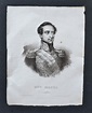 Lithographie XIXème - Portrait de Michel Ier Roi de Portugal - Miguel I ...