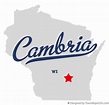 Map of Cambria, WI, Wisconsin