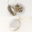 Locket - Oval Sterling Silver with hair, fur or ashes. - Impressive ...