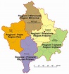 Map Of Kosovo Region - Cities And Towns Map