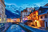 Chamonix, A French snow town at the foot of the French Alps and the ...