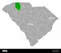 Map of Spartanburg in South Carolina Stock Photo - Alamy