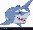 Cartoon smiling shark Royalty Free Vector Image