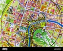 Touristic map of the city center, Ljubljana, Slovenia Stock Photo - Alamy