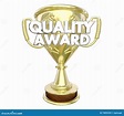 Quality Award Best Top Recommended Trophy Words Stock Illustration ...