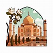 pegatina de dibujos animados del taj mahal en agra, india 17333852 PNG