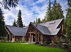 Rustic contemporary home nestled in secluded forests of Washington