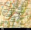 Geographic map of US State Utah Stock Photo - Alamy