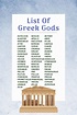 List of Greek Gods | A-Z | PDF | Ecxel | CSV - CopyLists.com