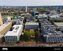 Northeastern University main campus and Huntington Avenue aerial view ...