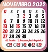 Calendário 2022 Novembro para Imprimir - Imagem Legal