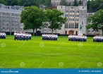 Groups of Army Cadets in Formation Holding Rifles on the West Point ...