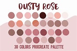 Procreate Color Palette Dusty Rose Graphic by Chubby Design · Creative ...