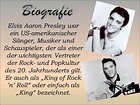 Elvis Presley Lebenslauf Referat - Lebenslauf Galerie