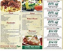 Italian Villa Pizza Orland Park Menu (Scanned Menu With Prices)