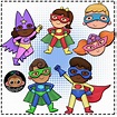 SuperHero Kids Clip Art – Commercial Use, make your own resources ...