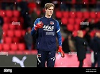 EINDHOVEN, NETHERLANDS - FEBRUARY 5: Goalkeeper Peter Vindahl Jensen of ...