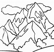 Dibujos de Montañas Fáciles para Colorear para Colorear, Pintar e Imprimir - Dibujos-Online.Com