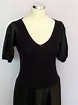 Betty Jackson Black Fine Knit & Satin Dress Size 12 – Whispers Dress Agency