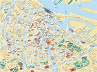 Map of Amsterdam tourist attractions, sightseeing & tourist tour