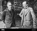 Niels Bohr left and Max Planck right Stock Photo - Alamy