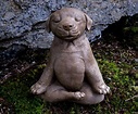 Meditating Dog Statue Zen Yoga Dog Cement Garden Statue | Etsy