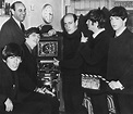 Richard Lester (center), The Beatles and producer Walter Shenson on the ...