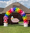 Rainbow Balloon Arch in 2021 | Rainbow balloons, Birthday balloon ...