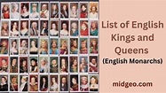 List Of English Kings And Queens (English Monarchs)