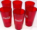New (6) Coke Coca Cola Restaurant Red Plastic Tumblers Cups 16oz ...