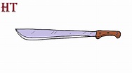 How to draw a Machete Easy Step by Step - YouTube