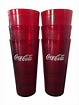 New (6) Coke Coca Cola Restaurant Red Plastic Tumblers Cups 20 oz ...