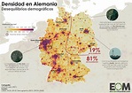 El mapa de la densidad de población en Alemania - Mapas de El Orden ...