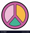 Peace and love symbol emblem icon Royalty Free Vector Image