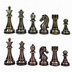 [chessgo] 4 1/4" High Quality Silver&Bronze Zinc Alloy Chess Pieces ตัว ...