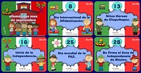 Tarjetas imprimibles. Efemérides mes de Septiembre. - Imagenes Educativas