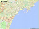 Detailed map of Blanes - Ontheworldmap.com