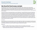 My favorite food essay sample | StudyHippo.com