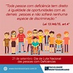 O Dia Nacional de Luta das Pessoas com Deficiência – Faculdade ...