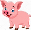 Cute pig cartoon isolated on white background — Stock Vector ...