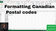 Formatting Canadian Postal codes - YouTube