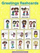 Greetings Theme for Kindergarten Flashcards | Kindergarten english ...