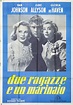 DUE RAGAZZE E UN MARINAIO (1953) Manifesto, cm 140x100 film con Van ...