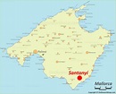 Santañí Mapa | Mallorca, España | Mapas Detallados de Santañí (Santanyí)