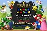 Super Mario Bros Invitations Template