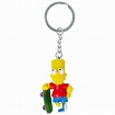 The Simpsons Bart Simpson Character with Skateboard Cartoon Keychain