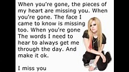 Avril Lavigne - When You're Gone [Lyrics/Letra] - YouTube