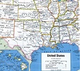 Maps of Southern region United States - Highways and roads USA