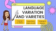 Language Variation and Varieties | Language, Culture, & Society - YouTube