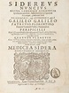 Galilei, Galileo Sidereus Nuncius - Libri, Autografi e Stampe – Asta ...